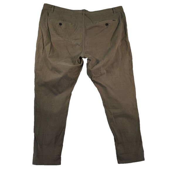 Dapper Boi Chino Slim Premium Pants Stretch Unisex Size 48x31 Olive Green Preppy - Picture 2 of 8